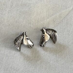 Sterling Silver Horsehead Earrings